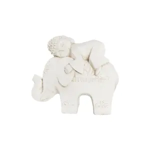 Figurine décorative éléphant oriental finition vieillie en magnésium DKD Home Decor image-0