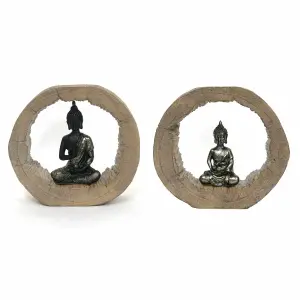 Φιγούρα βούδα DKD Home Decor (x2) image-0