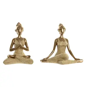 Figurka do jogi DKD Home Decor 19,5x11,5x18 cm (x2) image-0