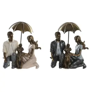 Figurine couple DKD Home Decor 15,5x8,5x14,5 cm / 15,5x8,5x19 cm (x2) image-0