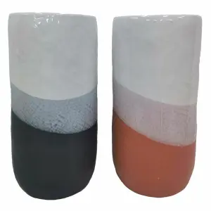 Βάζο δολομίτη DKD Home Decor 13x13x25 cm (x2) image-0