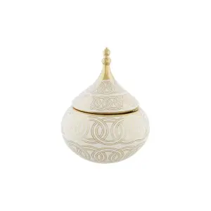 Ποτηράκι πορσελάνης με χρώμιο DKD Home Decor Oriental image-0