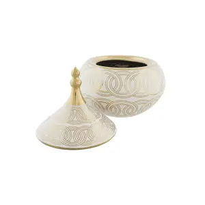 Ποτηράκι πορσελάνης με χρώμιο DKD Home Decor Oriental image-1