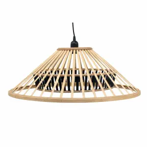Bamboo hanging lamp DKD Home Decor 50W