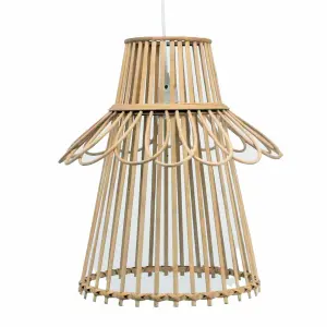 Natuurlijke stedelijke hanglamp van rotan DKD Home Decor