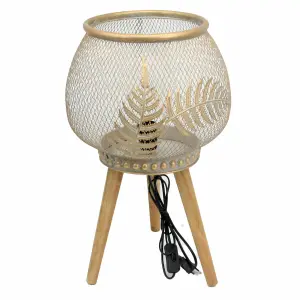 Lampe de bureau en métal bois DKD Home Decor image-0