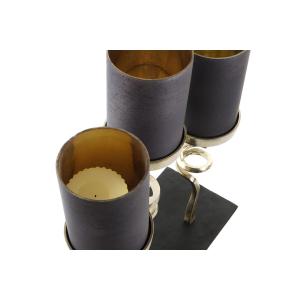 Glass and aluminum candleholder DKD Home Decor image-1