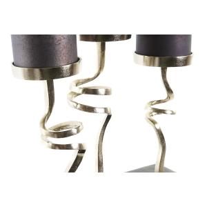 Glass and aluminum candleholder DKD Home Decor image-2