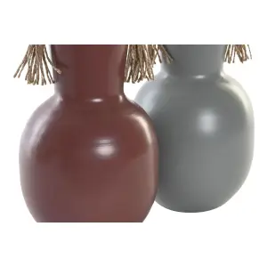 Μεταλλικό βάζο DKD Home Decor 14x13x24 cm (x2) image-2