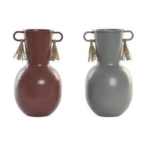Μεταλλικό βάζο DKD Home Decor 14x13x24 cm (x2) image-0