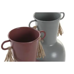 Μεταλλικό βάζο DKD Home Decor 14x13x24 cm (x2) image-1
