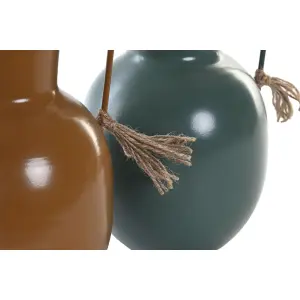 Μεταλλικό βάζο DKD Home Decor 14.5x13x24 cm (x2) image-2