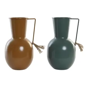 Μεταλλικό βάζο DKD Home Decor 14.5x13x24 cm (x2) image-0