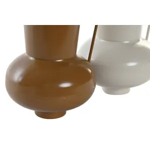 Μεταλλικό βάζο από πηλό DKD Home Decor 13x12.5x17 cm (x2) image-2