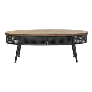 Μεταλλικό τραπεζάκι σαλονιού από έλατο DKD Home Decor 120x58x42 cm image-0