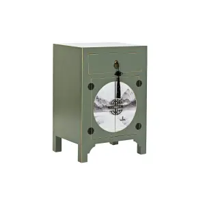 Bedside table fir metal wood mdf DKD Home Decor image-0