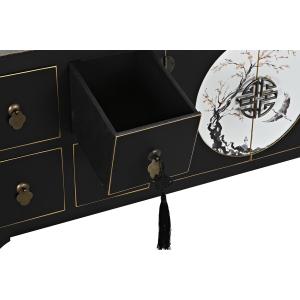 Mueble de TV oriental de metal, abeto y madera MDF DKD Home Decor image-3