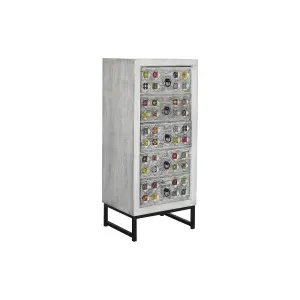 Indian ceramic and mango wood chest of drawers DKD Home Decor image-0