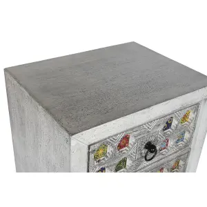 Indian ceramic and mango wood chest of drawers DKD Home Decor image-4