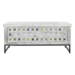 Mango wood metal coffee table DKD Home Decor image-0