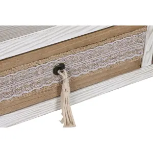 Τραπεζάκι σαλονιού από έλατο και βαμβάκι DKD Home Decor 110x60x50 cm image-3