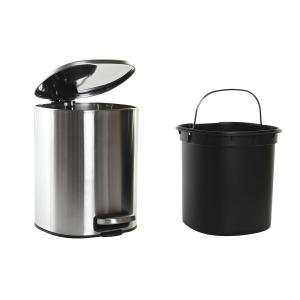 Pedal garbage can stainless steel polypropylene DKD Home Decor image-1