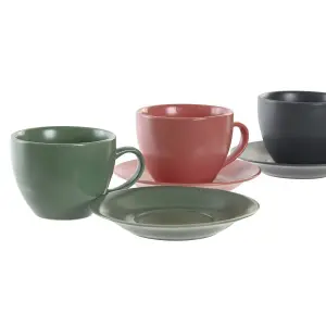 Κούπα με πιατάκι DKD Home Decor 150 ml 16x17x35 cm (x6) image-3
