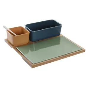 Σέτ πιάτων από μπαμπού DKD Home Decor 27 x 26 x 8 cm image-0