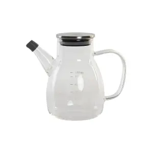 Oil cruet in stainless steel and borosilicate glass DKD Home Decor image-0