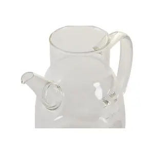 Oil cruet in stainless steel and borosilicate glass DKD Home Decor image-1