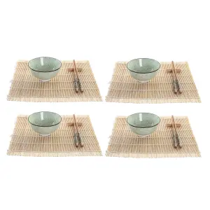 Ανατολική σετ σούσι από πορσελάνη DKD Home Decor 14,5x14,5x35 cm image-0