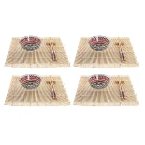 Ανατολική σετ σούσι από πορσελάνη DKD Home Decor 14,5x14,5x31 cm image-1