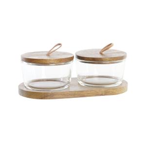 Glasburk DKD Home Decor Acacia 20,5x10,5x7 cm (x2)