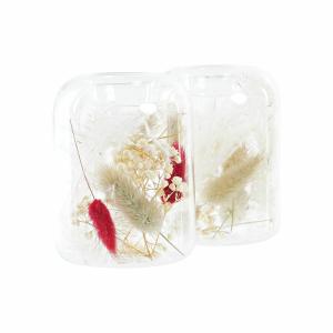 Drogen bloemen kaarsenhouder glas DKD Home Decor 8x8x11 cm (x2) image-1