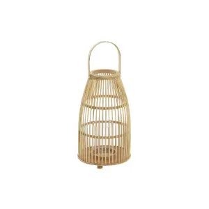 Κηροπήγιο από γυαλί και μπαμπού DKD Home Decor image-0