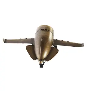 Ρολόι επιτραπέζιο αεροπλάνο από σίδερο DKD Home Decor (x2) image-2
