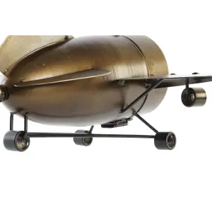 Ρολόι επιτραπέζιο αεροπλάνο από σίδερο DKD Home Decor (x2) image-4