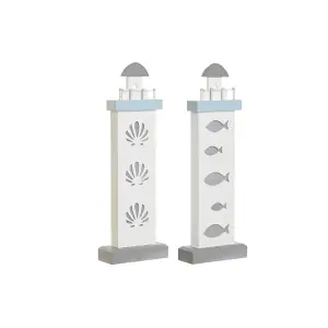 Figurina faro spirale conchiglia mediterranea DKD Home Decor image-0