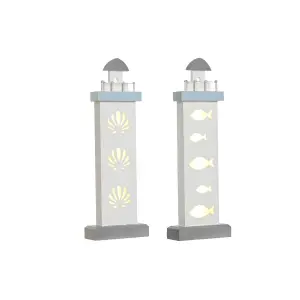 Figurina faro spirale conchiglia mediterranea DKD Home Decor image-1