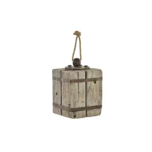 Door hanger in jute wood metal aluminium DKD Home Decor image-0