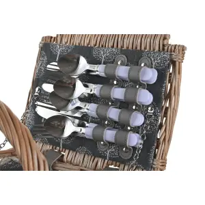 Wooden and wicker basket for picnic and fridge DKD Home Decor image-3