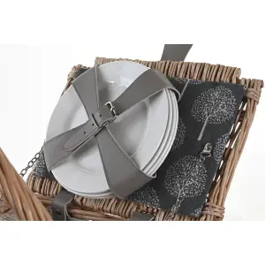 Wooden and wicker basket for picnic and fridge DKD Home Decor image-4