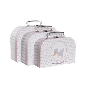 Κουτί αποθήκευσης από χαρτόνι DKD Home Decor 28x9,5x20 cm (x3) image-0