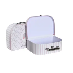Κουτί αποθήκευσης από χαρτόνι DKD Home Decor 28x9,5x20 cm (x3) image-2