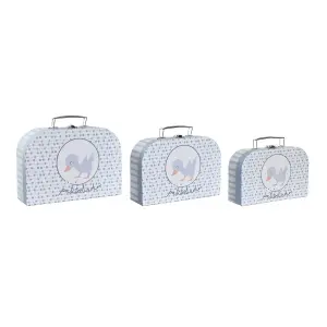 Κουτί αποθήκευσης από χαρτόνι DKD Home Decor 28x9,5x20 cm (x3) image-0
