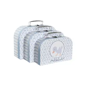 Κουτί αποθήκευσης από χαρτόνι DKD Home Decor 28x9,5x20 cm (x3) image-1