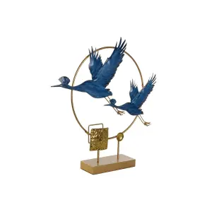 Figurine décorative oiseau en métal DKD Home Decor image-0