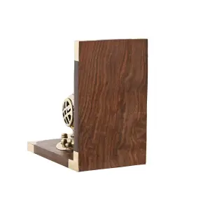 Παλαιού τύπου βάση βιβλίου μπρούτζινη DKD Home Decor 30x10x16 cm (x2) image-2