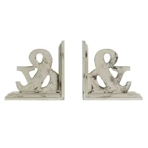 Βιβλιοστάτης από MDF ξύλο DKD Home Decor 26x12x26 cm (x2) image-0
