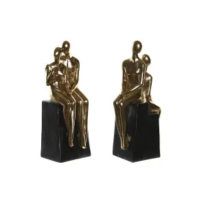 Soporte de libros de resina glam DKD Home Decor 9x8x26 cm (x2) image-0